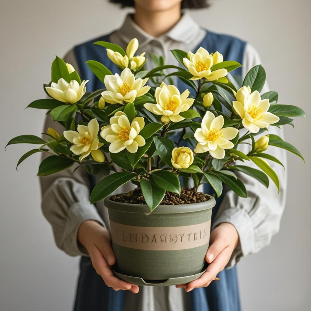 Dropshipping of Smiling Flower Potted Saplings with Old Stumps, Rich Fruity Fragrance Flowers with Flower Buds, Suitable for Cold-Resistant Courtyards in Both Northern and Southern Regions