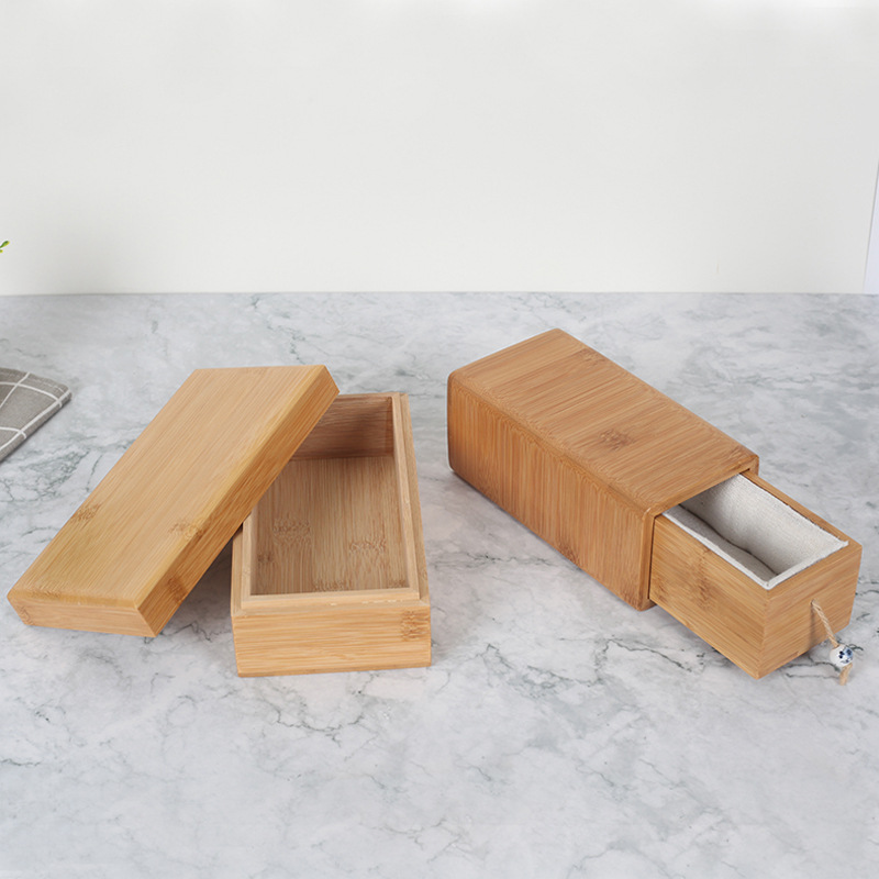 Manufacturer Wholesale Wooden Box Rectangular Retro Table Jewelry Storage Box Solid Wood Simple Wooden Bamboo Box Gift Box Customization