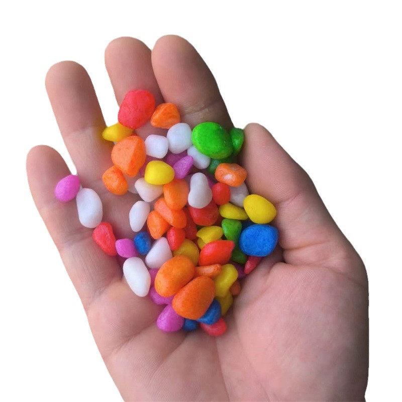 Small Package of Colorful Stones, Dyed Colorful Stones, Micro-Landscape Landscaping, Kidsren's Entertainment Colorful Stones, Colorful Stones 100 Grams