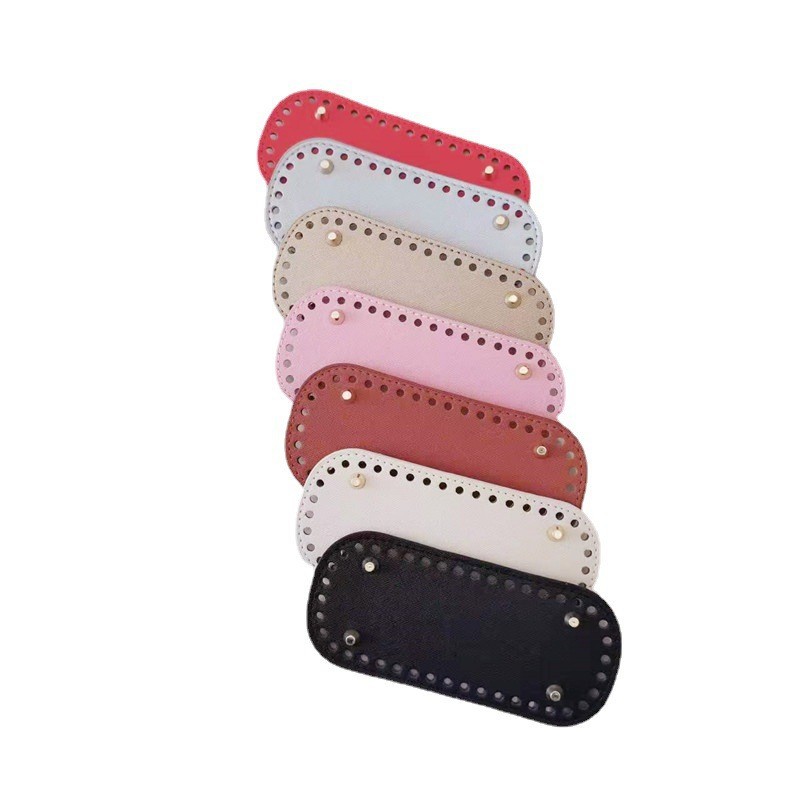 DIY Hand-Woven Bag Bottom Hyuna Material Bag Base Accessories Pu Cross Pattern Leather Base Plate Spot Wholesale