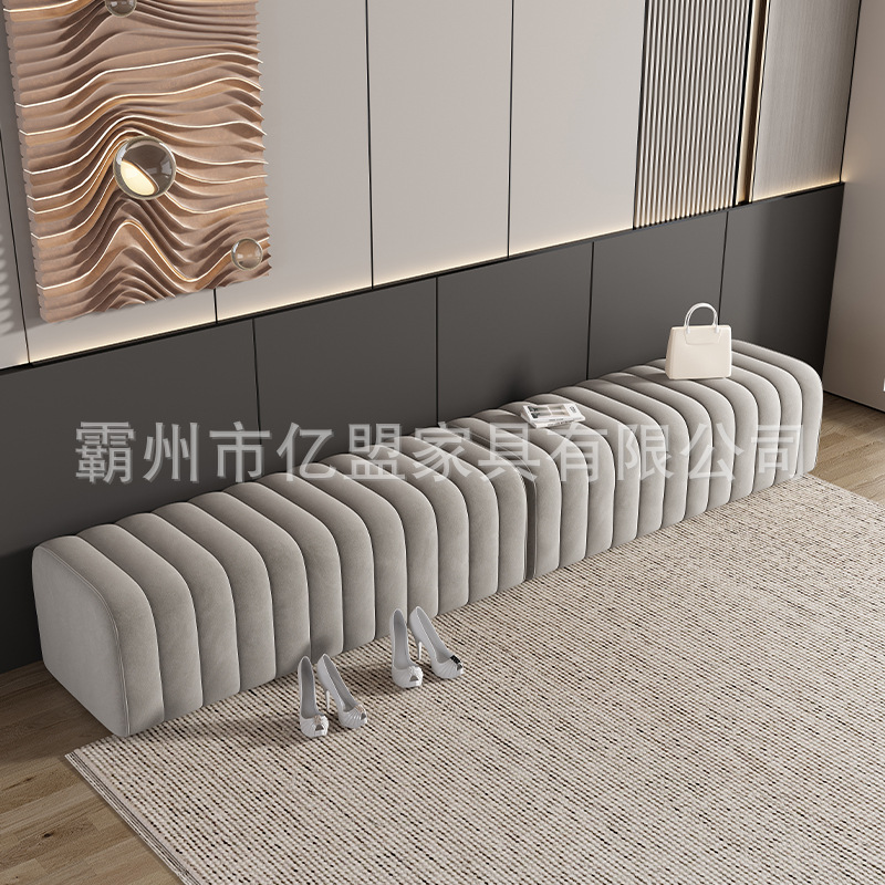 Bedside Stool Bed Sofa Bedroom Simple Long Shoe Changing Stool Cloakroom Clothing Store Design Popular Sofa Stool