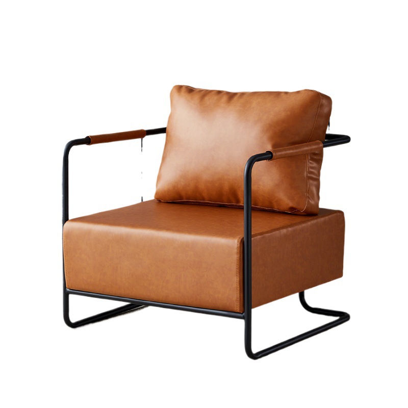 Sofa Chair Single Industrial Style Iron Art Accessible Luxury Small Apartment Living Room Balcony Popular Hotel Rest Area Leisure Sofa