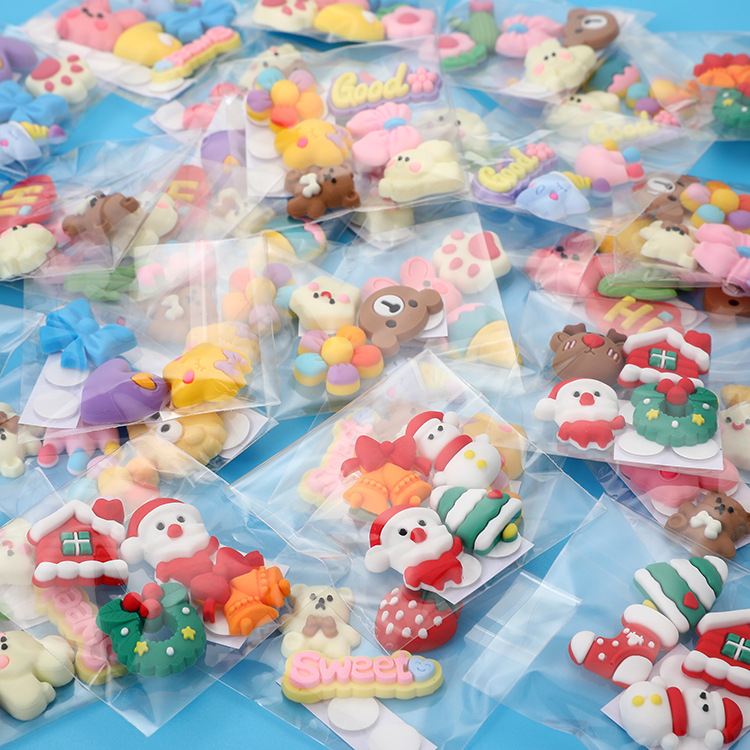 Customized Water Cup 3D Stereo Stickers Cute Cartoon Stickers DIY Refrigerator Stickers Mobile Phone Stickers Stereo Soft Glue Resin Buckles