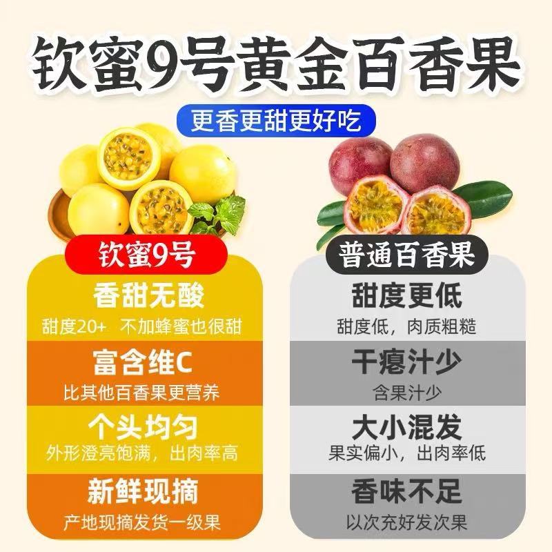 2025 Spot Gold Passion Fruit Honey No. 9 Fresh Fruit Substitute Tropical Fruit Passion Fruit Source Factory