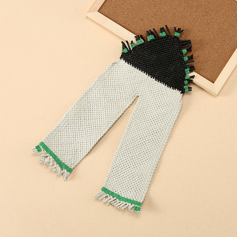 Foreign Trade Custom-Made Pu Handmade Rattan Woven Sandals Women's Upper Material Semi-Finished Upper Rattan Woven Upper Accessories