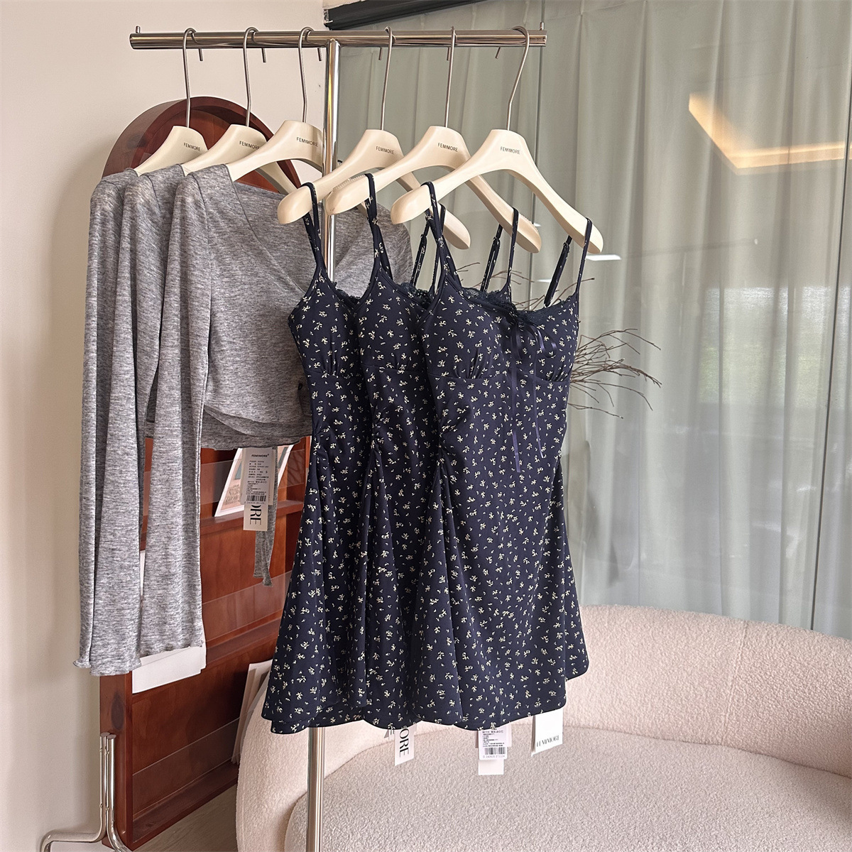 Beihai Garden Floral Suspender Dress Women's Summer Suspender Dress Easiest for Match Hot Girl Design French Little Skirt