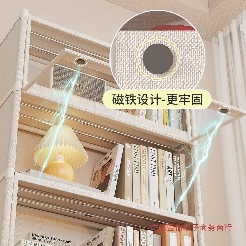 Storage Cabinet Storage Cabinet Floor-Standing Living Room Wall-Mounted Household Toy Cabinet Bookshelf Transparent Dust-Proof Wardrobe for Rental Housing