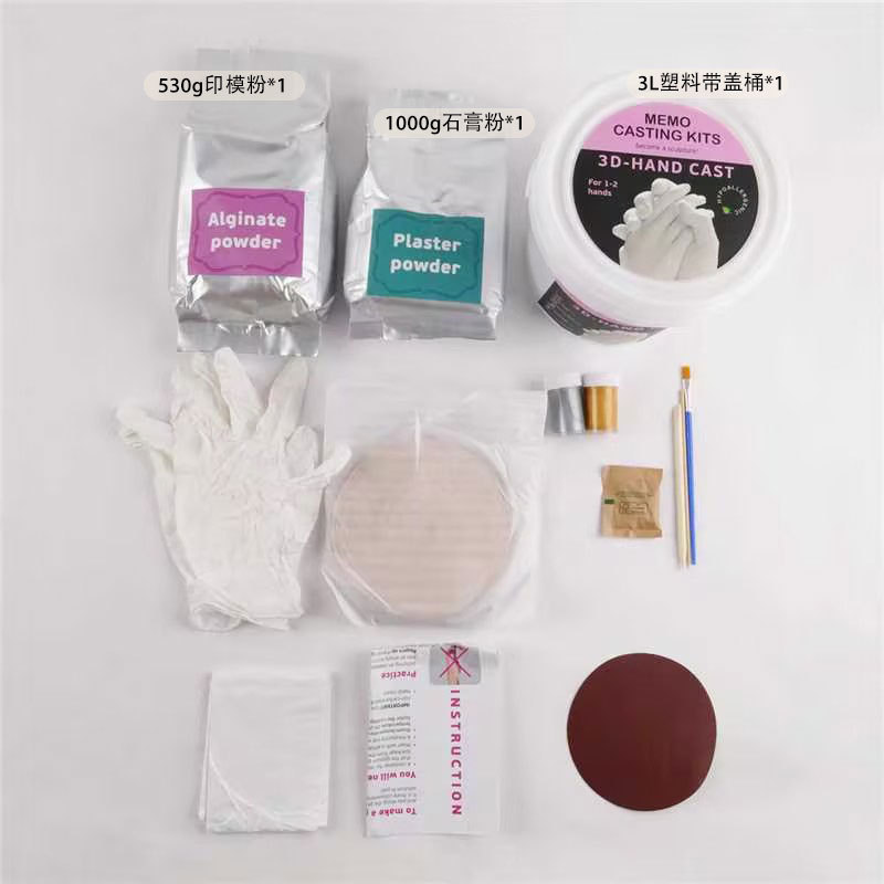 Кросс-бордерный набор 3D моделей рук для пары и семьи, клон порошка, гипсовый порошок, DIY отпечаток рук, памятный подарок
