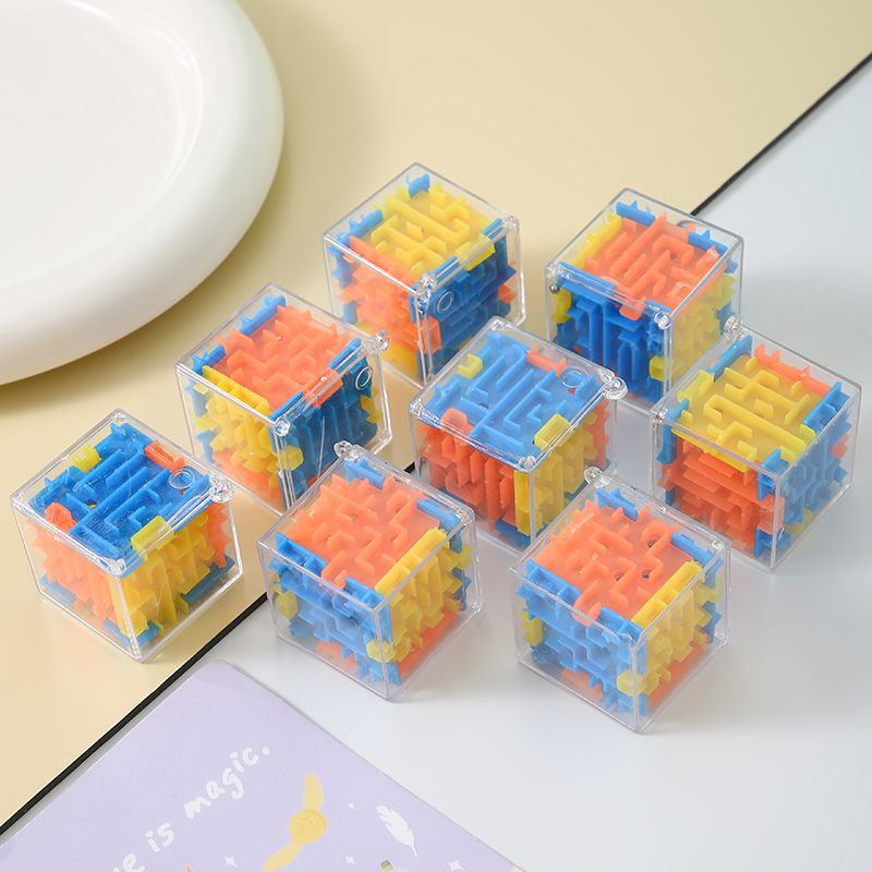 Three-Dimensional Maze 3D Rubik's Cube Moving Beads 4-6-12 Years Old Kidsren's Six-Sided Intelligence Educational Toys for Boys and Girls