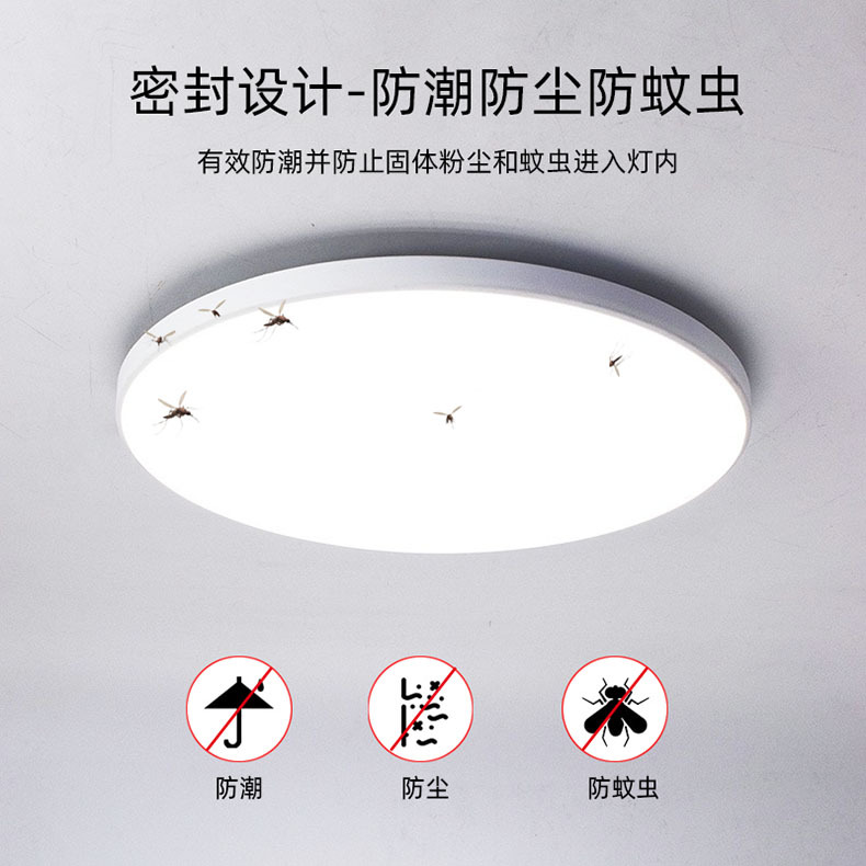 Cross-Border Supply of Led Ceiling Lights, Bedroom Lights, Commercial Simple Living Room Lights, Corridor Balcony Ultra-Thin Three-Proof Ceiling Lights