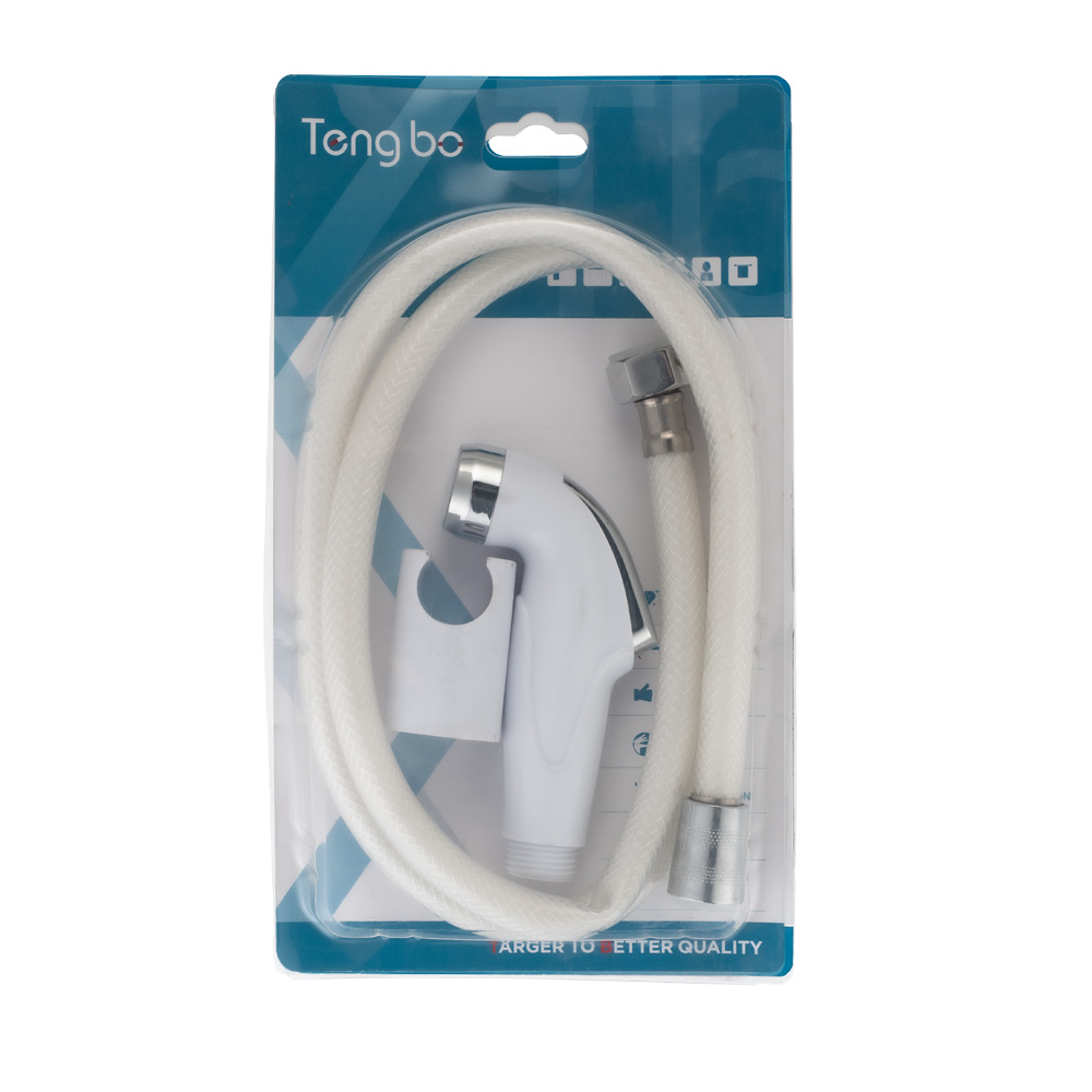 Cross-Border Trade White Abs High-Pressure Bidet Set Booster Toilet Spray Gun Bidet Handheld Bathroom Spray Gun