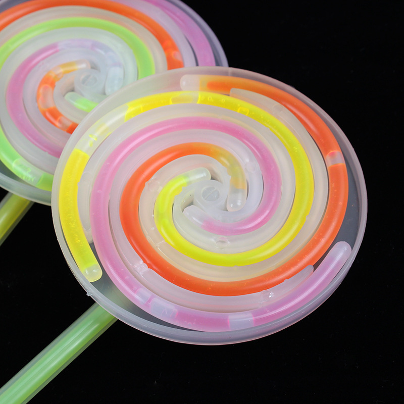 Fluorescent lollipop rotating windmill luminous toy luminous children's toy luminous stick hot cross-border hot sale