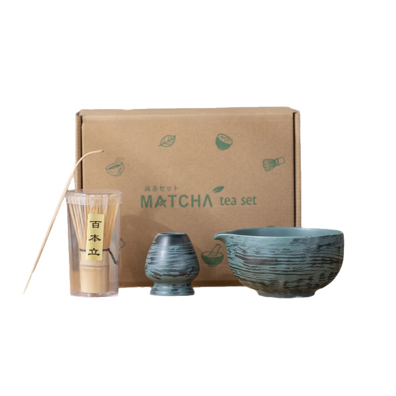Diamond-Shaped Matcha Bowl Ceramic Japanese Tea Ceremony Matcha Set Tea Ceremony Bamboo Brush Bai Benli Song Dynasty Tea Ceremony Set