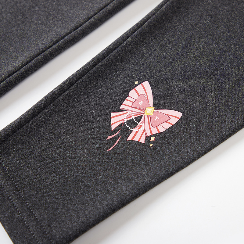 Autumn and Winter girls' leggings children's thickened warm pants stretch trousers outer wear girls' one-piece fleece-lined pants children's clothing