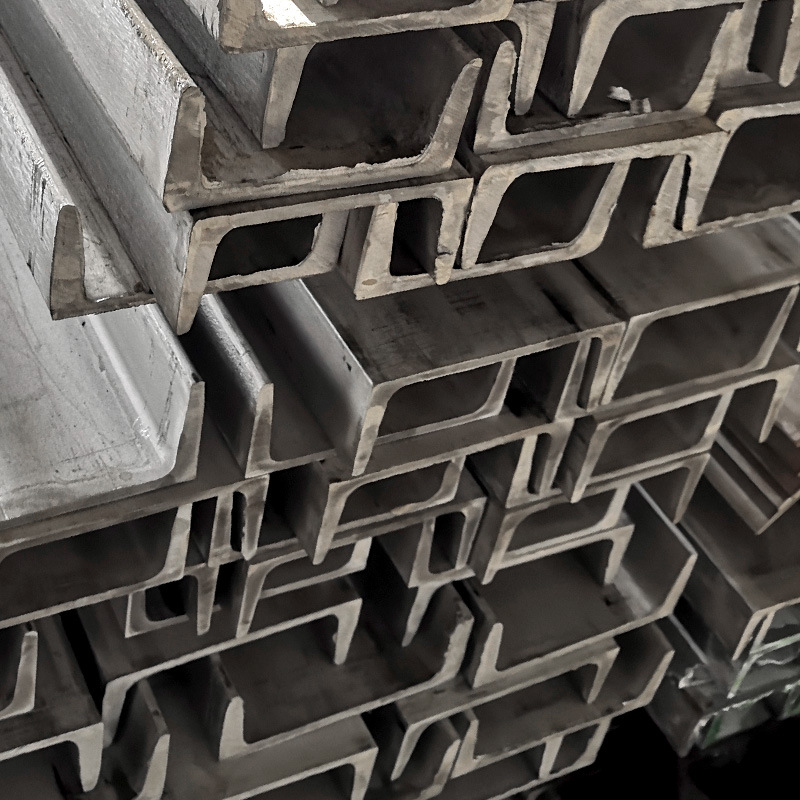 304 Stainless Steel Channel Steel Bending Hot-Rolled Cold-Drawn U-Shaped Channel Iron 201 Brushed Right Angle 8 # Laser Cutting and Punching