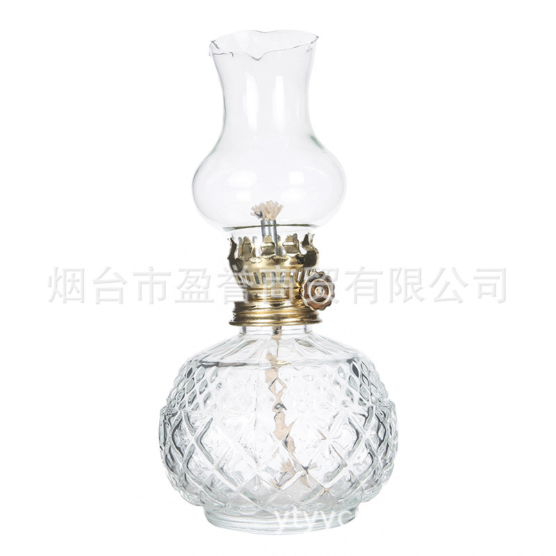 high quality BRIGHT crystal kerosene lamp outdoor home decorative fireproof kerosene lamp.