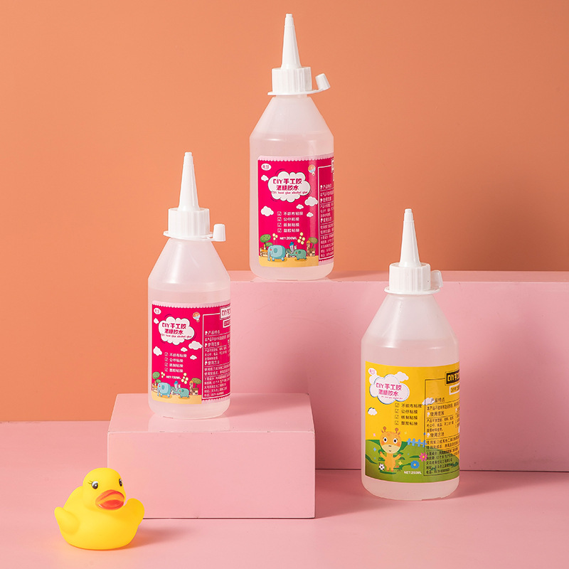 30ML Alcohol Glue Yellow Label Powder Colorless Photo Hemp Rope Fabric Ice Cream Stick Glue Lantern Happy Supplies