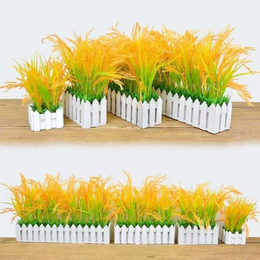 Искусственные цветы: колоски пшеницы, риса, ячменя, декоративные элементы для входной зоны и гостиной