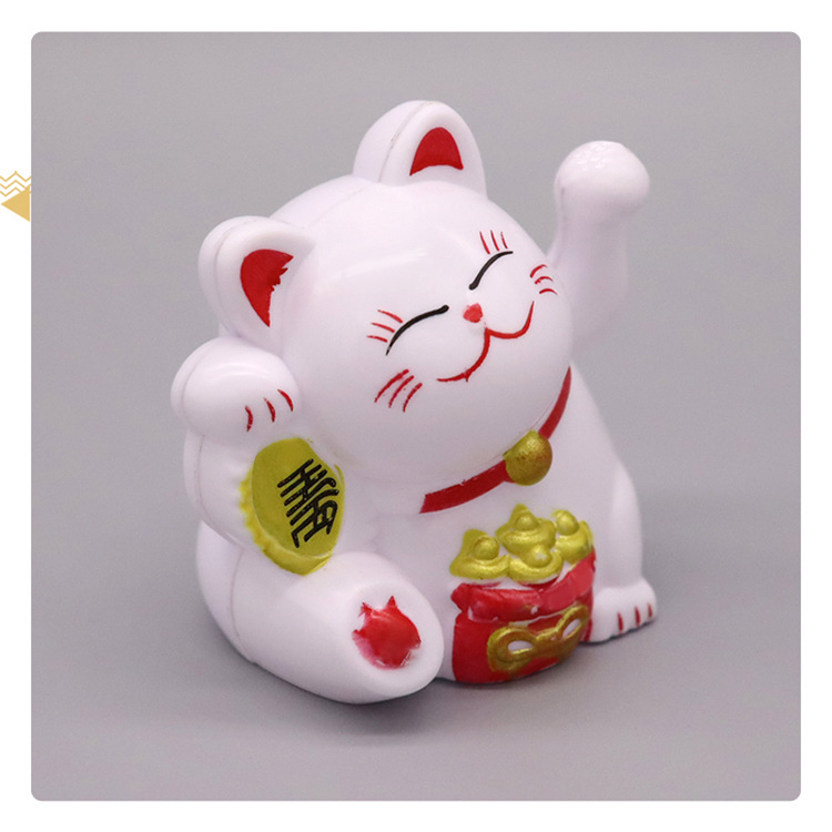 New Year's Plastic Lucky Cat Cake Baking Toy Ornament Cute Doll Creative Dessert Decoration Gift