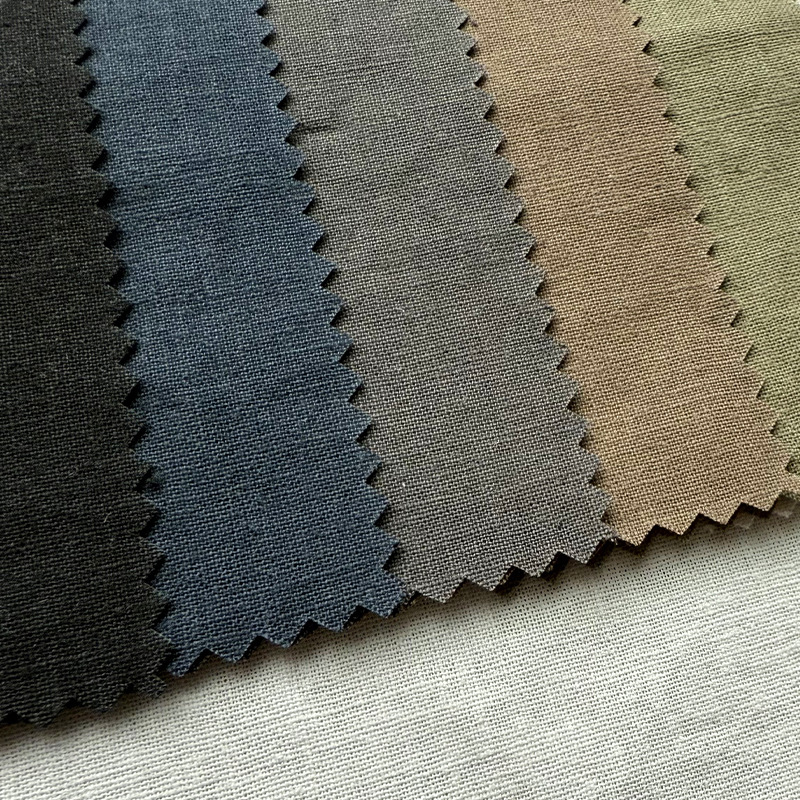 Hemp cotton summer plain fabric 16*16 linen cotton fabric light and thin hemp cotton plain fabric multi-color in stock