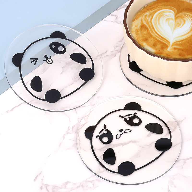 Transparent Acrylic Coasters Customized Coasters Insulation Mats Placemats Customized Tea Coasters Dining Table Insulation Mats Cup Tea Mats