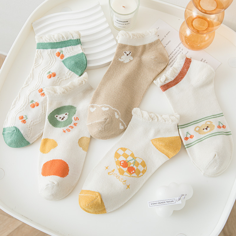 Новые летние носки для женщин корейские милые ветряные сетчатые дышащие лодочные носки с кружевом оптом