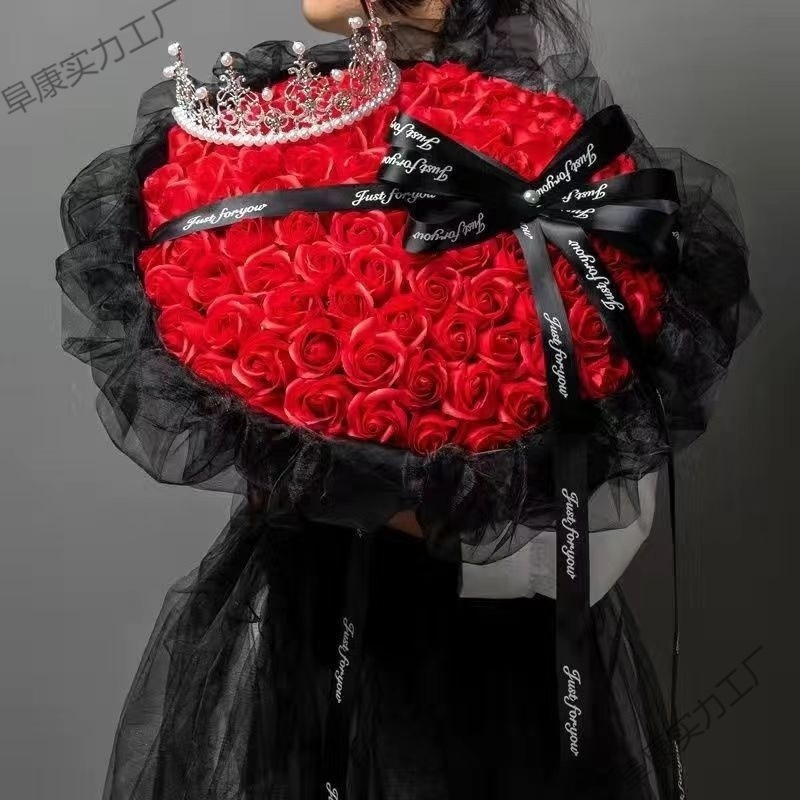 Букет роз на День Святого Валентина, подарок на Новый год для дня рождения девушки, романтическое мыло, бессмертный цветок
