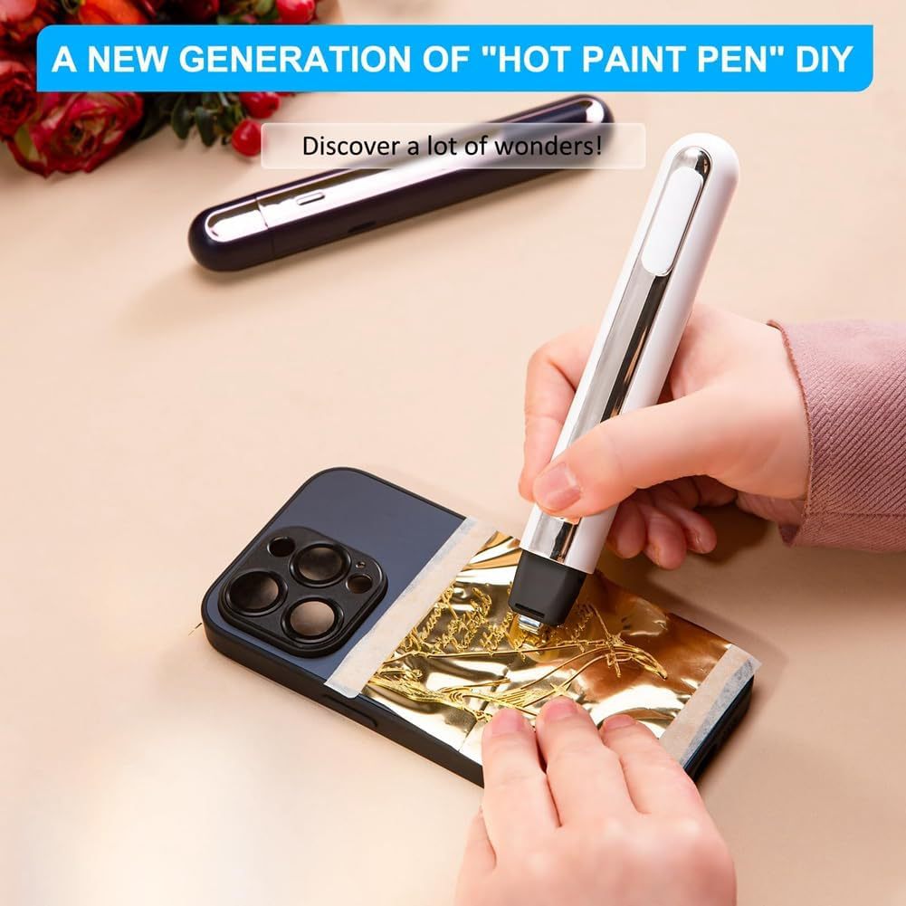 Express Delivery Form Correction Tool Thermal Paper Applicator Box Opener Mini Thermal Transfer Foil Stamping Machine Heat Transfer Pen