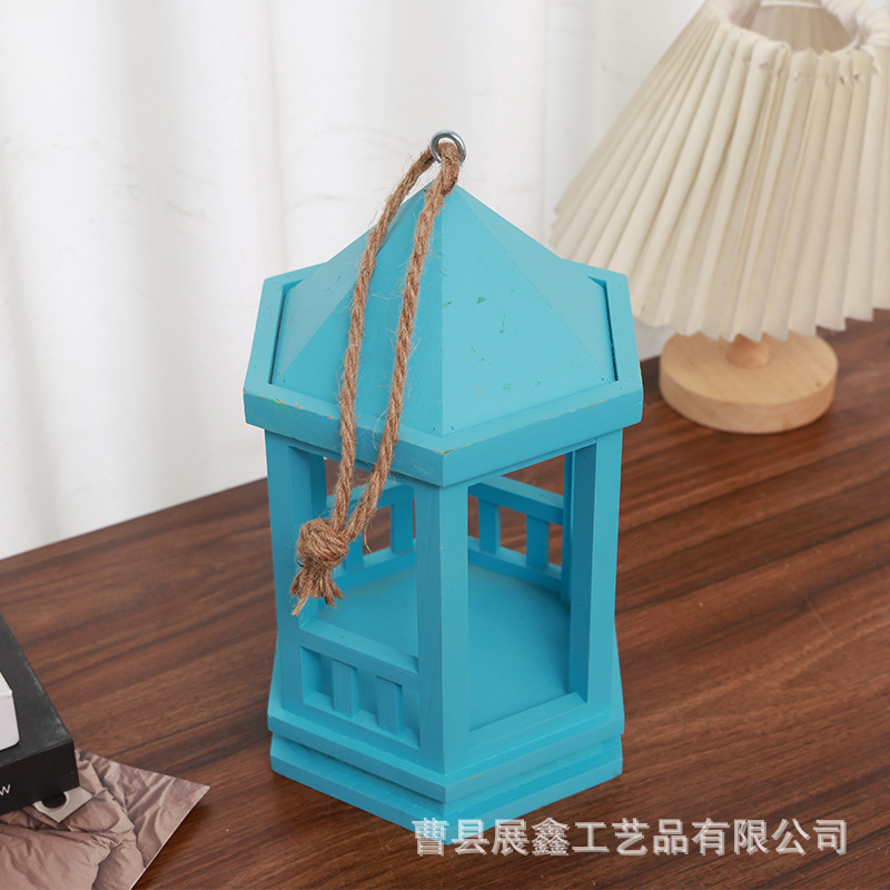 Double-layer Bird's Nest Xuan Feng Budgie Thrush Bird Breeding Box Outdoor Decorative Wooden House Hanging Feeder Foreign Trade