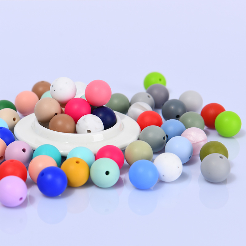 Новые силиконовые бусины 9мм, многоцветные, оптовая продажа для детских игрушек