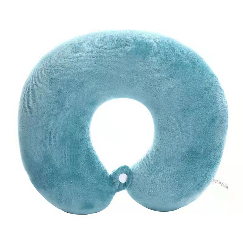 Simple plush U-shaped pillow wholesale driving travel neck pillow nap pillow push activity company gift printed logo