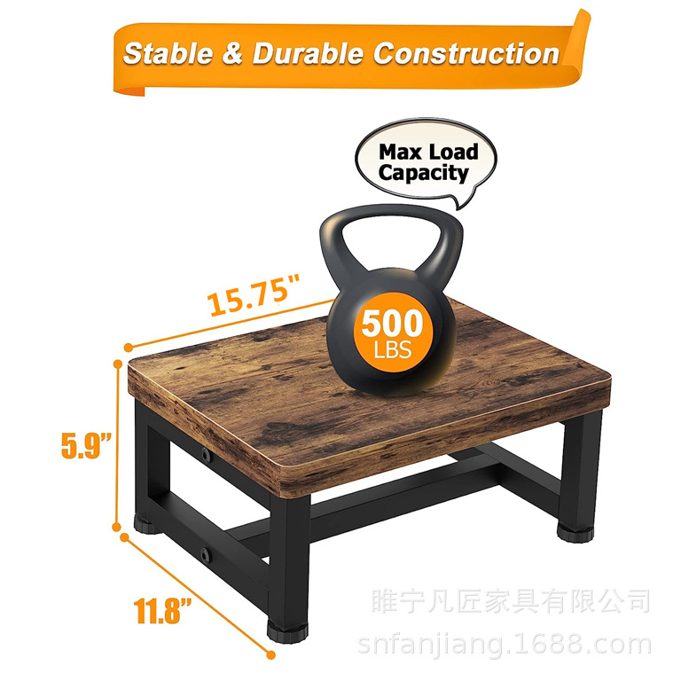 Children's Shoe Stool Elevated Rack for the Elderly Foot Pedal Elevated Iron Wooden Step Stool Bracket Living Room Low Stool