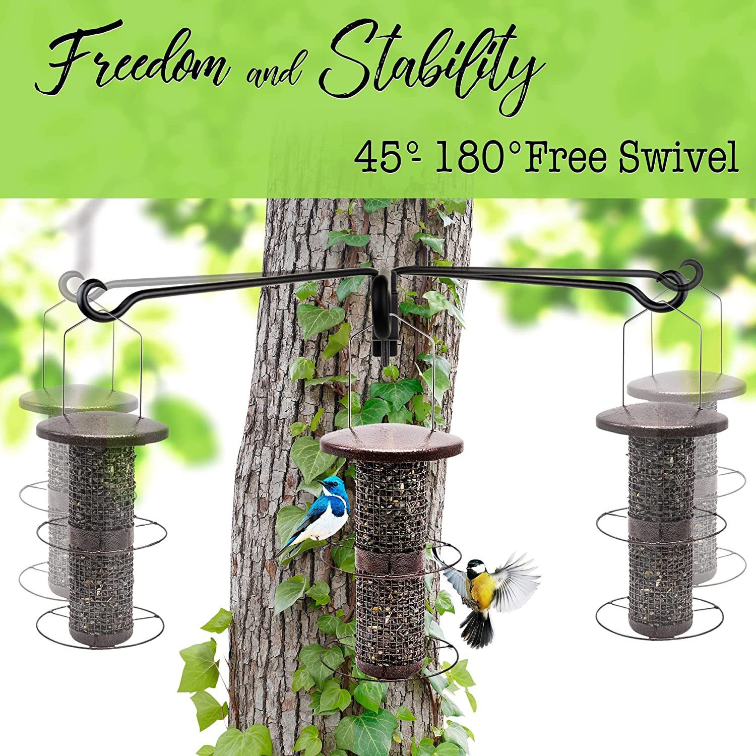 Cross-border rotatable wall hanging lantern hook rack gardening balcony hanging basket rack flower pot hanging hook flower bracket