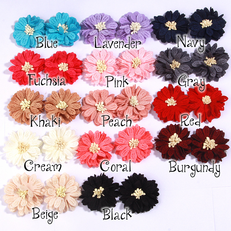 Fabric Flower Accessories Pearl Hemp Petal Flower Core DIY Clothing Apparel Flower Hat Shoe Flower Decorative Flower