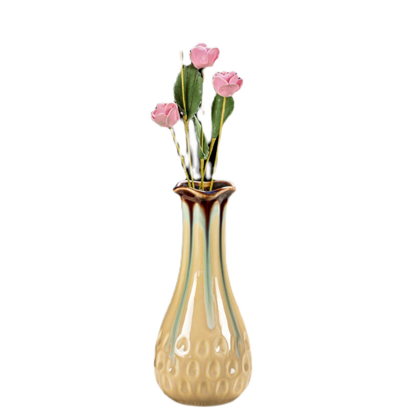 Guanyin Bottle Jade Clean Bottle Tea Ceremony Flower Flower Ornaments Home Decoration Hydroponic Ceramic Small Vase for Buddha Zen Vase