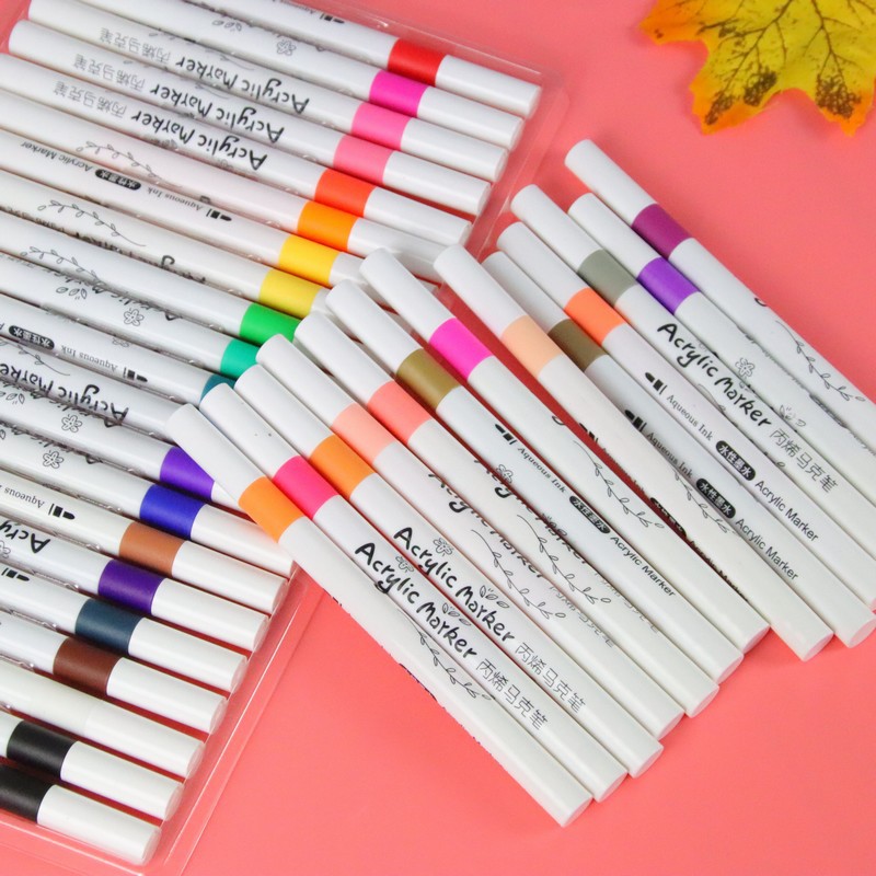 Acrylic Marker Art Painting DIY Graffiti Brush Colorful Quick-Drying Marker Large Capacity Opaque