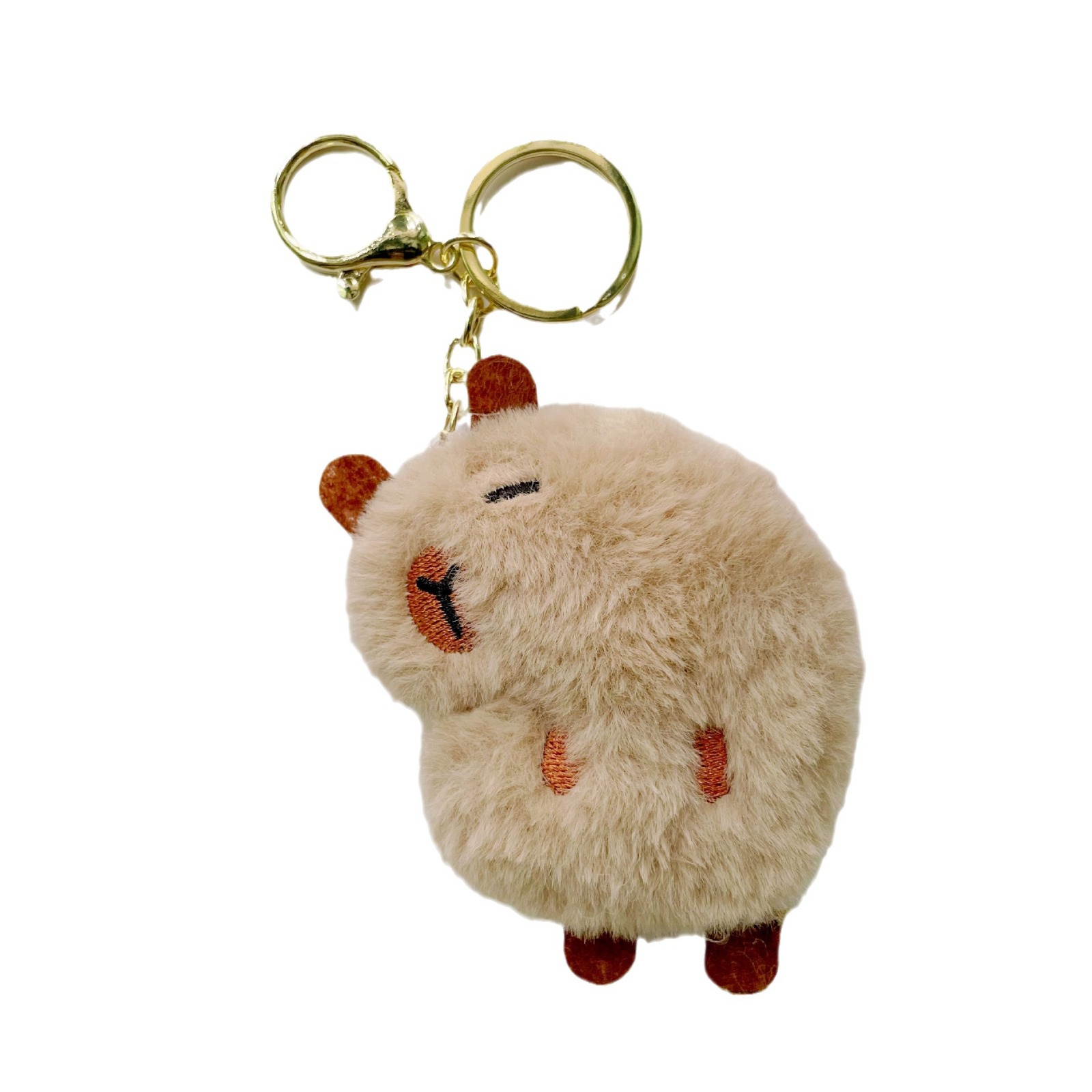 Loveable Kapibala Plush Toy Keychain Doll Doll Bag Plush Pendant Grasp Doll Small Gift