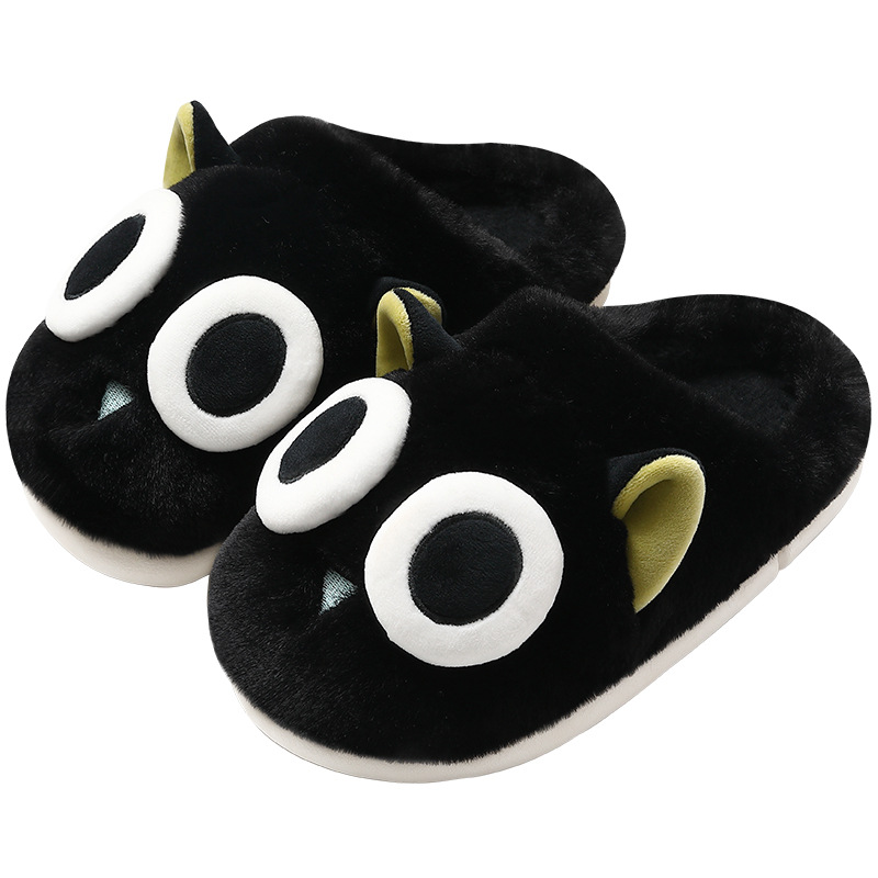 Cotton slippers ladies autumn and winter indoor home 2024 new cute non-slip plush thick warm cotton slippers wholesale