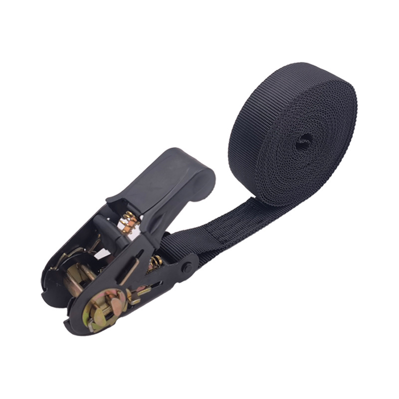 rubber-wrapped tensioner ratchet cargo tightening chain car motorcycle luggage rack fastening belt polyester