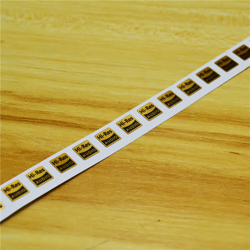 Suitable for sony sony Hi Res small gold standard HiRes metal stickers audio ear decoration stickers hifi Gold standard