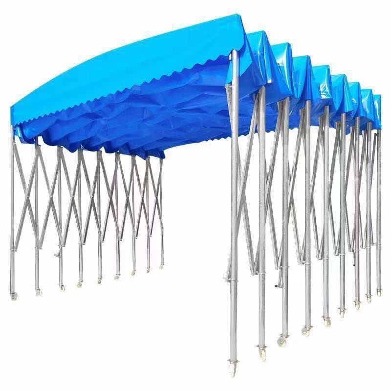 Spot mobile push-pull canopy tent big row car parking awning outdoor telescopic activities warehouse canopy