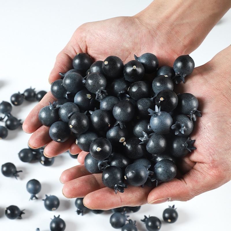 Spot Wholesale Simulated Blueberry Fake Blueberry Tree Simulated Fake Fruit Model Photography Props Home Decoration Ornaments