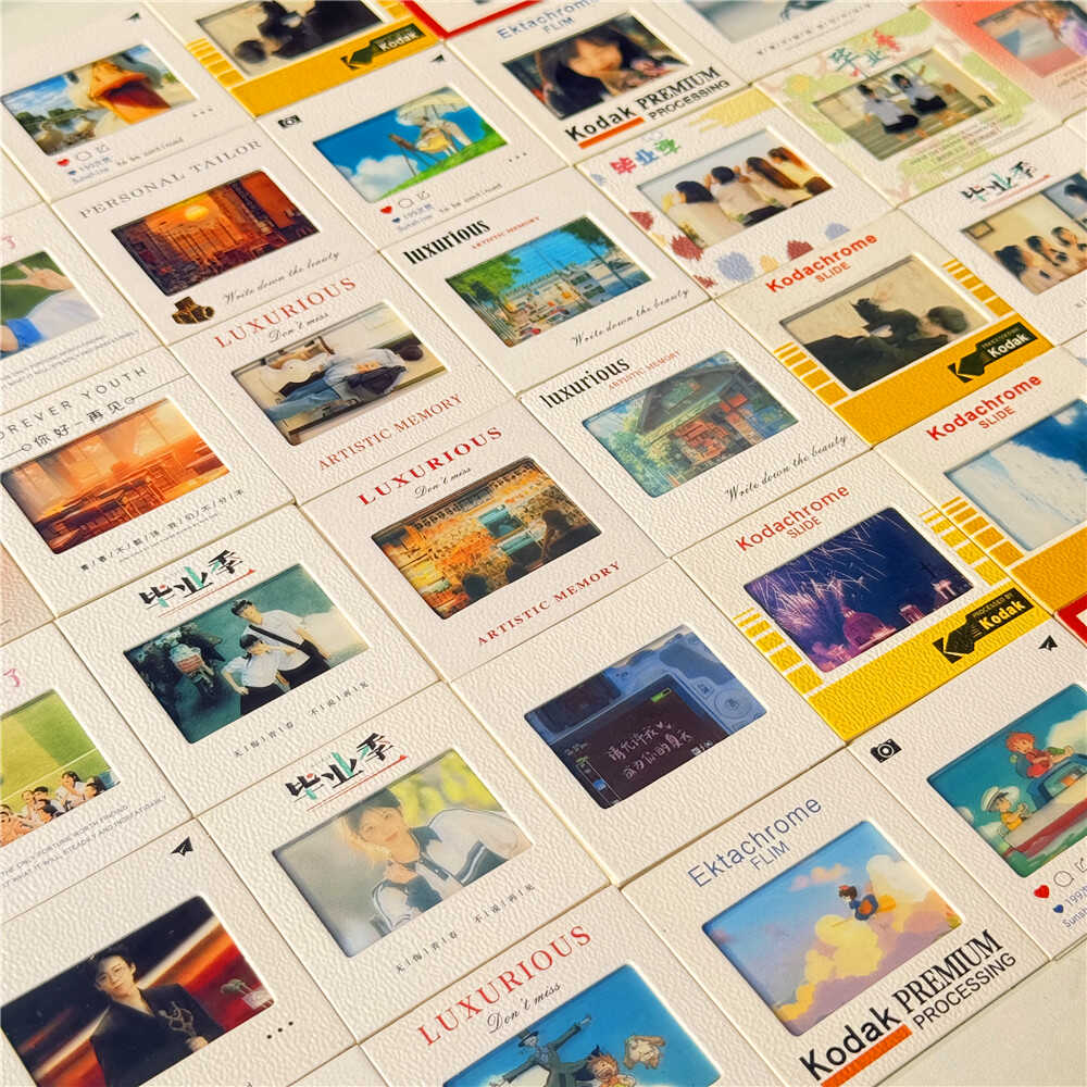 Reverse film light and shadow through card bookmark polo slide frame shell border film free shipping