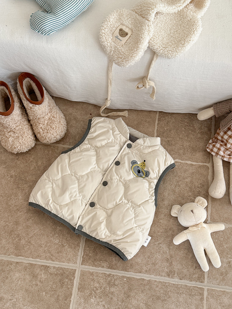 Children's Light Down Vest 2024 Autumn and Winter Boys' Clothing Down Liner Baby Girl Winter Category A