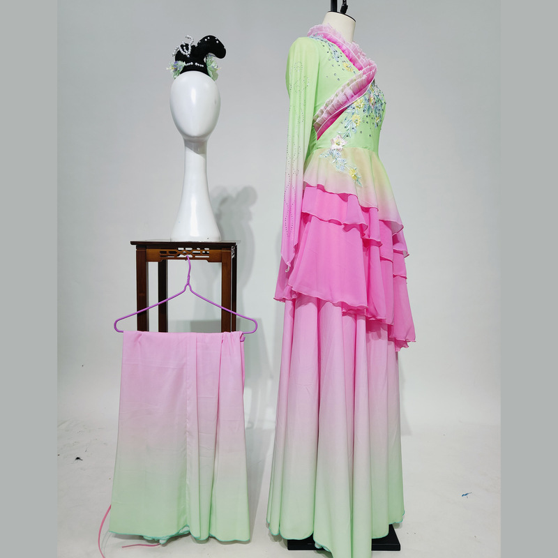 Performance Costumes, Ethnic Costumes, Stage Costumes, Custom Production, Classical Dance Retro Costumes, Embroider, National Style Costumes Processing