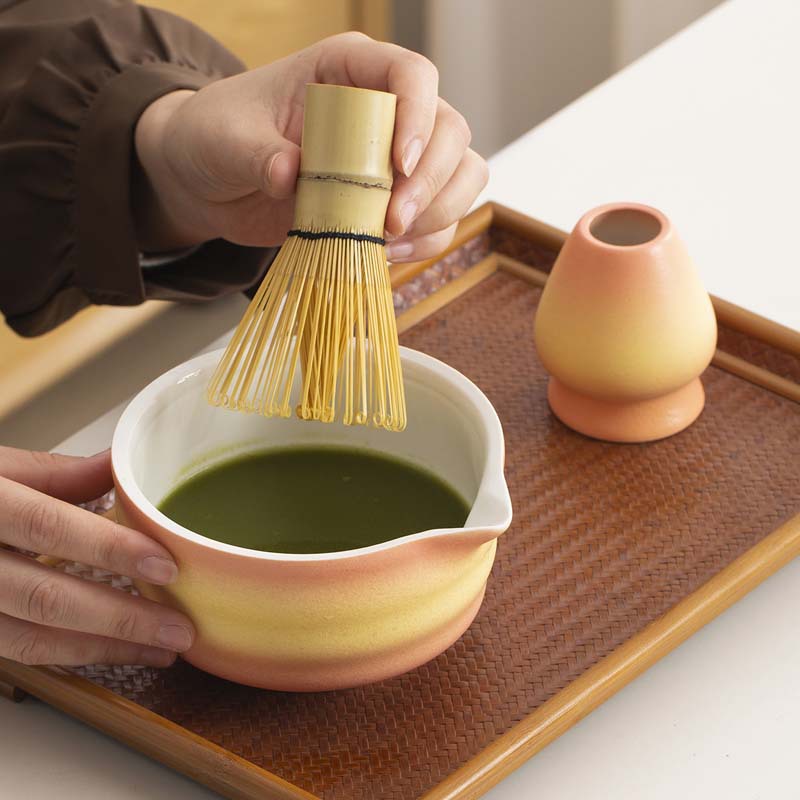 Cross-border Japanese-style Matcha Tea Set suit Matcha Bowl with Mouth Tea