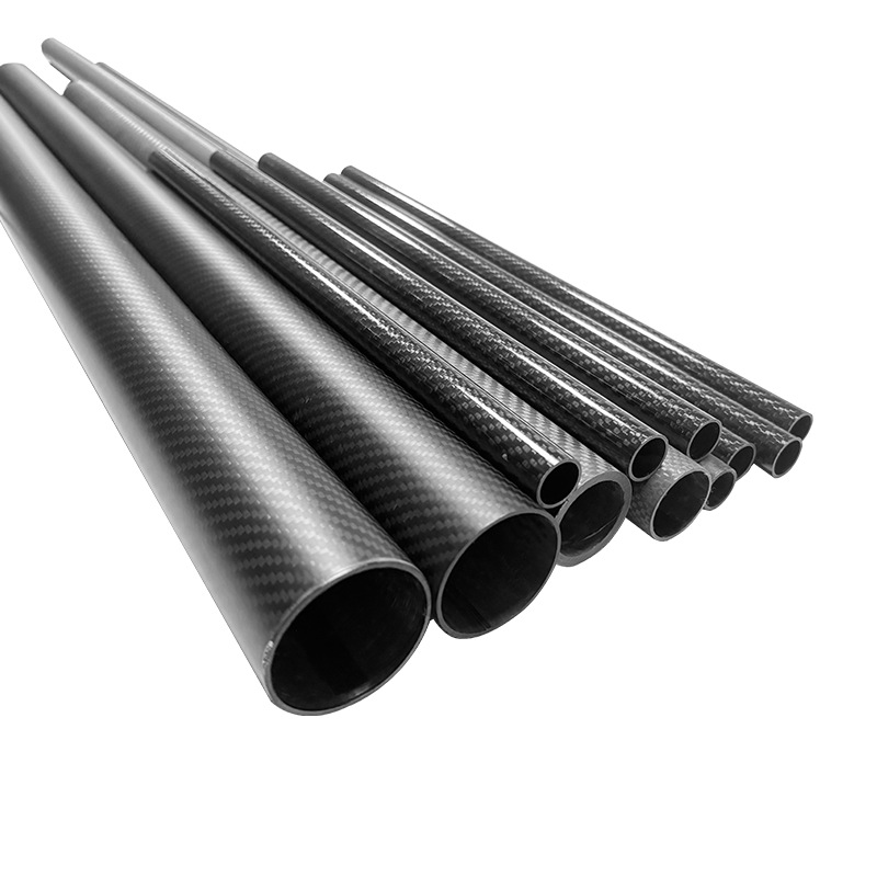 Carbon Fiber Tube High-Strength Carbon Products 3K Twill Plain Weave Round Tube Drone Lightweight Accessories Glass