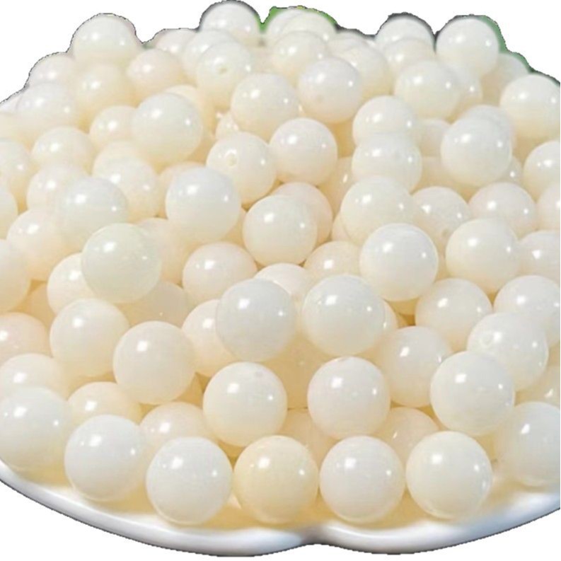 Factory direct white jade bodhi root loose beads barrel beads round beads bracelet boutique DIY bodhi beads play wholesale