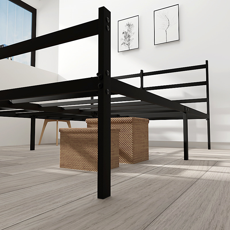 Cross-Border European and American Iron Bed Frame B&B Apartment Simple Assembled Metal Iron Bed Home Removable Double Iron Frame Bed