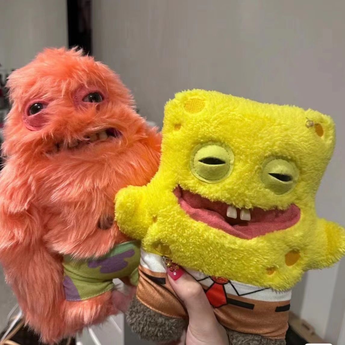 Кукла Fuggler Спанч Боб Квадратные Штаны Большая звезда, мутировавшая, смешная кукла, креативный монстр с зубами